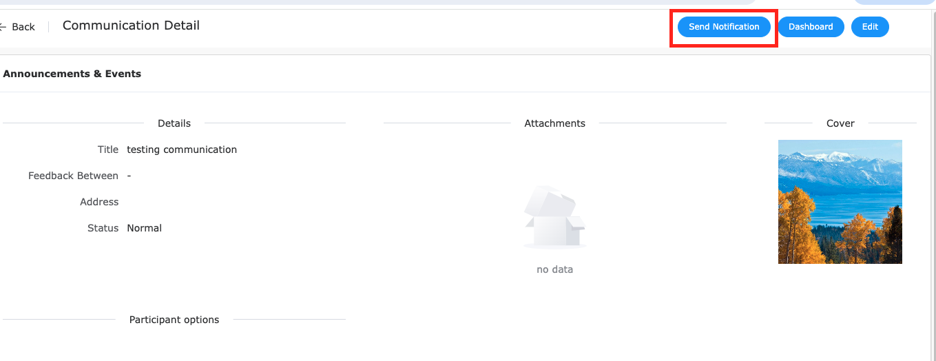 Send In-App push notificaiton